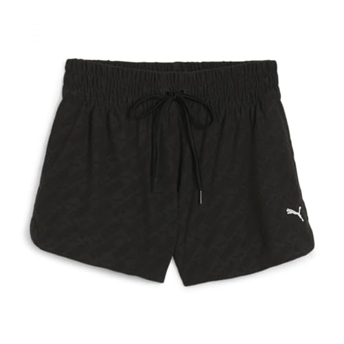 Short tricoté PUMA Fit Fleece Hw 3" Black - Short de sport mixte taille haute en molleton