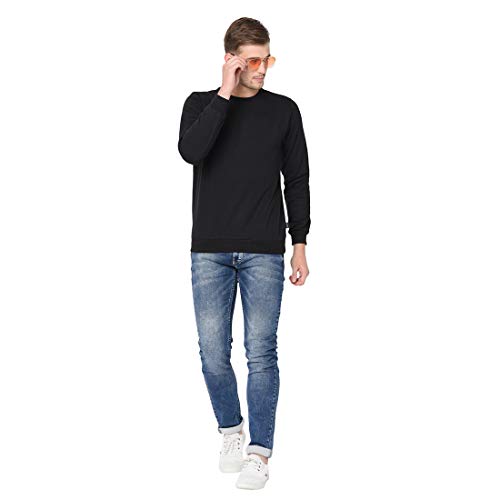 Image of Rigo Fleece Printed Round Neck Sweatshirt for Men | Full Sleeves Sweatshirt for Men | Casual Wear & Stylish Sweatshirts for Men