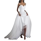 GoldeneAmeisen Damen Lang Brautkleid,Brautkleider Grosse grössen,Brautkleid Schulterfreier Hochzeitskleid,Strandhochzeitskleid mit Schleppe,Hochzeitskleider FüR Damen,Bequem,Für Hochzeiten,Bankette