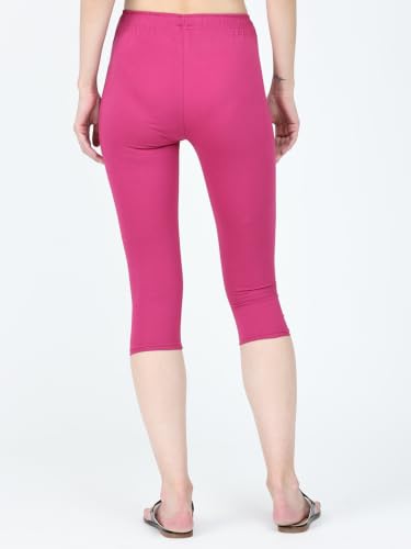 Image of Robinbosky Premium Stretchable Cotton Capri Legging for Women | Suitable for Formal wear & Casual wear | High-End Elastic Makes. The Leggings Squat Proof and Durable for Travel, Yoga, & Workout.
