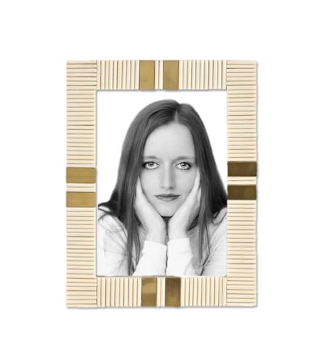 Cruiser\'s Cache Elfenbeinfarbener Rahmen aus Kunstharz und Messing, 10 x 15 cm, cremefarben Cruiser\'s Cache Elfenbeinfarbener Rahmen aus Kunstharz und Messing, 10 x 15 cm, cremefarben