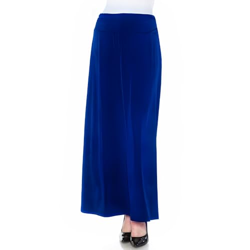 LEEBE Women and Plus Size Maxi Skirt (Small-5X) (S, Royal Blue)