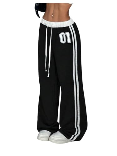 Amazon.com: SOLY HUX Women's Baggy Sweatpants Wide Leg Ed Hardy