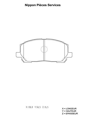 NPS T360A23 Pastiglia freno anteriore