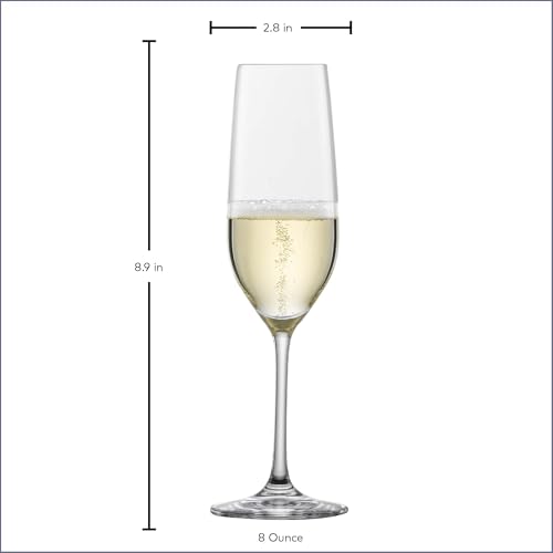 SCHOTT ZWIESEL Forté Champagne Flute (Set of 6), Champagne Glasses with Effervescence Point, Dishwasher-Safe Machine-Made Tritan Crystal Glasses, Made in Germany (8 Ounce) by Schott Zwiesel - Image 6