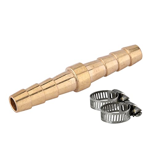 Freeman Z1414MMBC 1/4-Inch by 1/4-Inch Male to Male Brass Barbed Coupler with Clamps