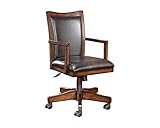 Signature Design by Ashley Hamlyn Home Office Swivel Desk Chair Medium Brown