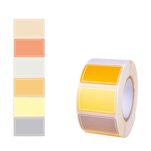 500枚 書き込み可能なラベルステッカー 取り外し可能なステッカー カラフルな名前ラベル ステッカー 食品ラベル デイケア用