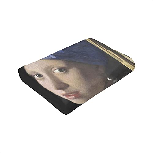 ヨハネス・フェルメール 真珠の耳飾りの少女 毛布 ブランケット フランネル 超極細繊維 大判 ひざ掛け エアコン対策 静電防止 抗菌防臭 ふわふわ 肌に優しい 薄手 軽量 洗える 暖かい おしゃれ 四季通用 150*125cm [5]