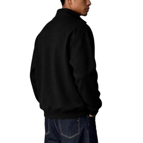 Half Zip Pullover Men Mockneck Fleece Big and Tall Half Zip Pullover - image 5