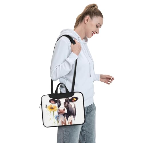 Bolso bandolera para laptop unisex con diseño floral miniatura 7