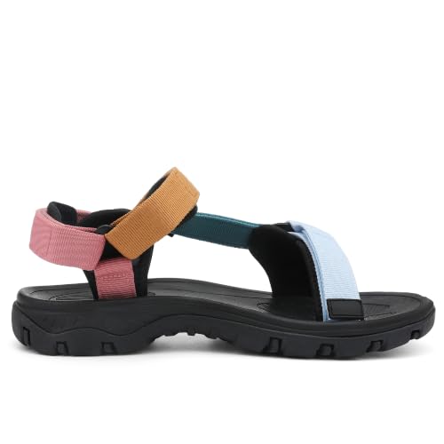 Image of Women's Hiking Sport Sandals Water Outdoor Athletic Shoes With Arch Support Adjustable Velcro Beach Shoes