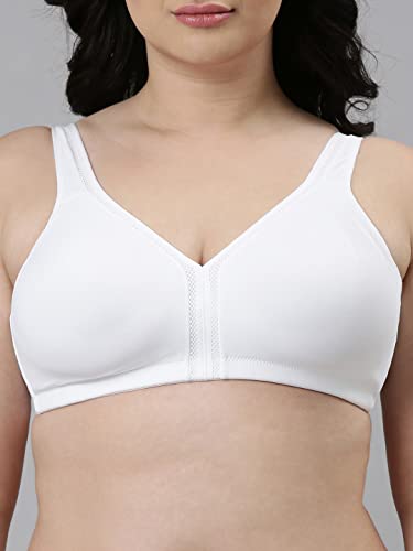 Image of Enamor Plush Comfort, Side Support and Lift Women's Everyday Full Support Plunge Bra - All Day Comfort, Non-Padded, Wirefree, High-Coverage - F024
