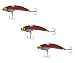 Steel Shad Fishing Lure - 3 Pack Red - fishing for bass, pike, musky, walleye, trout, salmon and striper