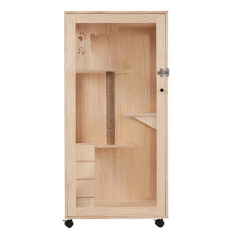 猫 ケージ キャット ケージ 木製3段 ワイド 多頭飼い ペット大型 隠れ家 キャスター付き 多段 留守番 保護 脱走防止 幅広い 据え置き ペット用品 猫用品 おしゃれ