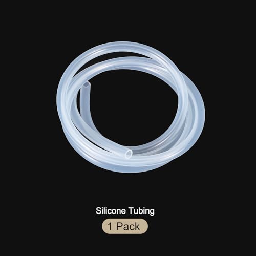 Image of 3.3ft 5 /32 inch ID x 1 /4 inch OD Silicone Tubing Clear 4mm x 6mm Industrial Plastic Tubing Pure Silicone Hoses for Pump Siphoning Draining Irrigation Brewing