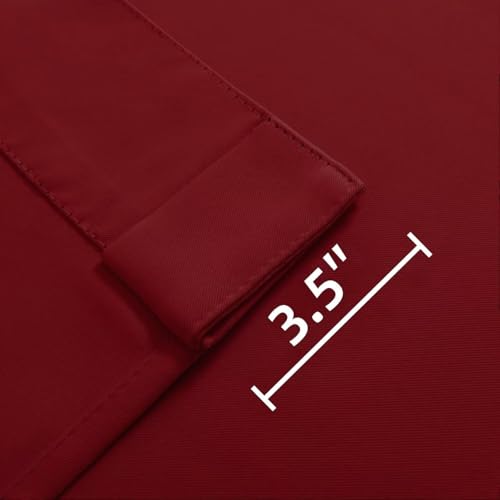 Rideaux occultants haut de gamme Joydeco bordeaux 132 x 243 cm pour salon