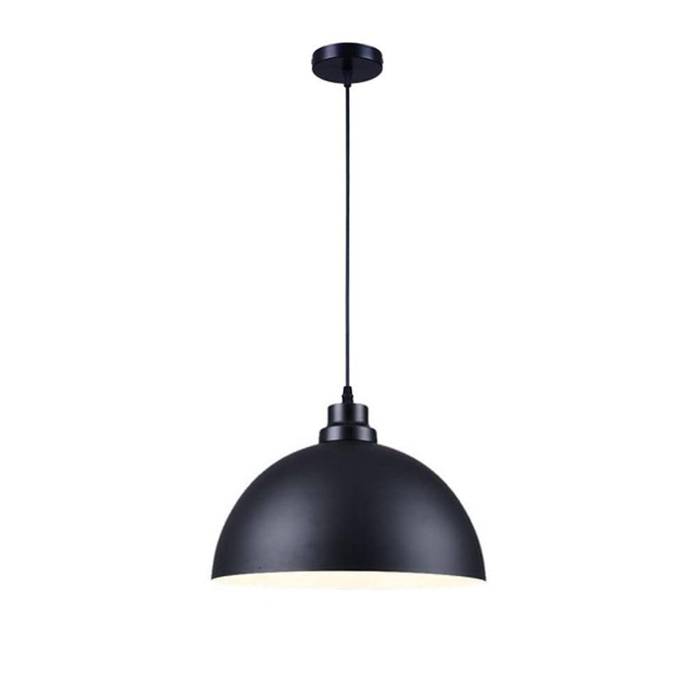 Suspension pour table salle à manger en dôme noir finie l'ombre sur l'îlot