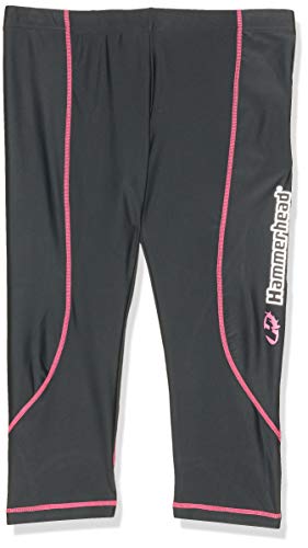 Hammerhead Calça Capri Para Corrida Unissex, M, Preto/Rosa