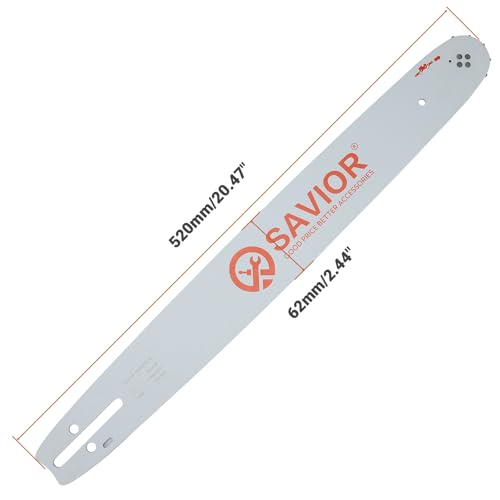 Savior 18 Inch Chainsaw Bar and Chain Combo .325\" Pitch .050\" Gauge, 72 Drive Links Replacement 180TXLBK095 584408 Chain Saw Bar, For OEM Husqvarna, Jonsered, McCulloch (2 Chains+ 1 Bar) - Thumbnail 4