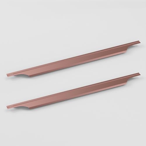 Image of Plantex Profile Handle for Kitchen Cabinet /24 Inch Aluminium Drawer Profile Handle /Wardrobe Pull Handle for Home /Office /Hotel - Pack of 2 (Rose Gold)