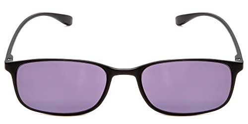 Calabria 720T Flexie Square Reading Sunglasses +6.00 Ebony Men/Women Bendable Sunglass Reader Flexible UV Protection TR902