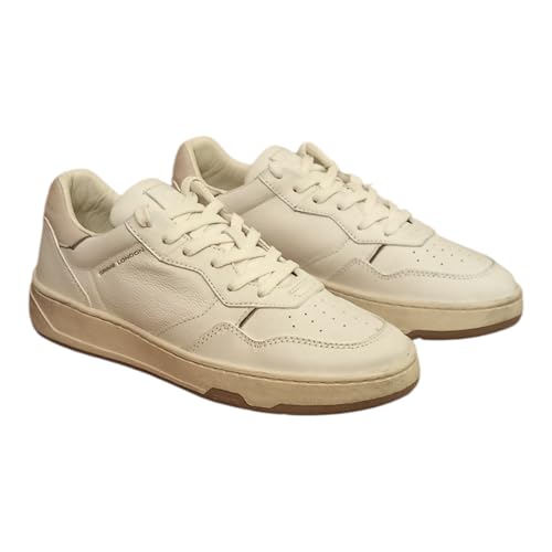 Crime London, Timeless Low Top, Sneaker aus Leder, modisch, White Soft Pink, 39 EU