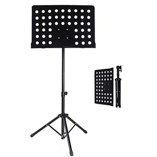 Image of Corslet Notation Stand for Singers Music Stand for Notes Lyrics Foldable Violin Musi Sheet Holder Adjustable Orchestral Conductor Musi Sheet Stan for Singing Book Notes Notation Musical Instrument (TRIPOD NOTATION STAND GH-512)