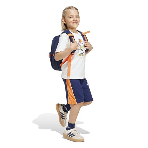 adidas Unisex Kinder DISNEY MICKEY MOUSE T-SHIRT SET, off white/Pure Orange, 6-7 Years