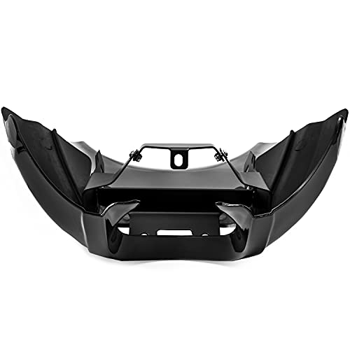 Krator Black & Smoke Tall Fairing Windshield Club Style Kit - Fairing Compatible With Harley-Davidson Dyna, Super Glide T Sport Fxdxt, Fxr, Abs Plastic Motorcycle Fairing, Aerodynamic-Ready #TOP6