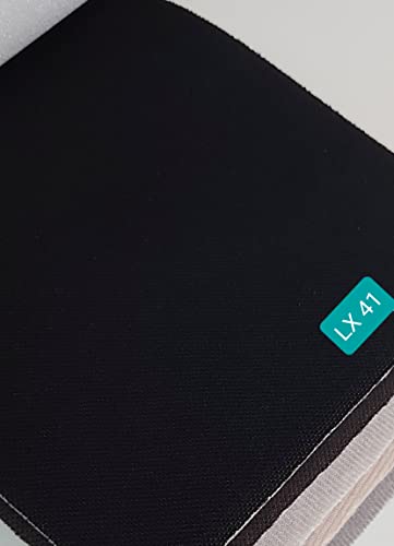 Pieza de Tela Foamizada 100cm x70cm Para Forrar Puertas de coche/Color LX41 Negro - TELA Con Foam 3mm+con CHARMÉS BIELASTICO/ESPECIAL PARA Tapizar PUERTAS DE COCHE