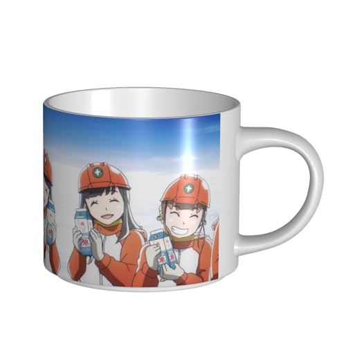 宇宙よりも遠い場所 セラミックマグカップ 食器 大容量コーヒーカップ 330ml 耐熱 おしゃれなマグカップ オフィスホーム用 プレゼントに最適 再利用可能 ギフト 男女兼用 White
