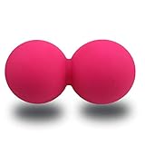EliteShine Double Lacrosse Massage Ball for Myofascial Trigger Point Release & Deep Tissue Massagefor Physical Therapy, Muscle Relaxer, Acupoint Massage (Material: Silicon, Pink)