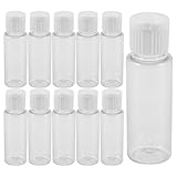 HAMPPLIES 20 Piezas Botes Rellenable con Bomba Frascos de Plástico Transparentes para Viaje Dispensadores de Loción Seguros y Reutilizables para Cremas Aceites y Cuidado Personal