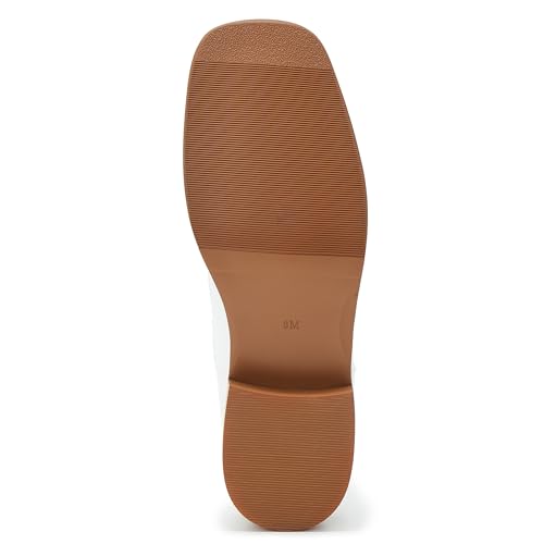 Image of Cowgirl Boots Square Toe Cowboy Boots For Women Ladies Mid Calf Low Heel Flat