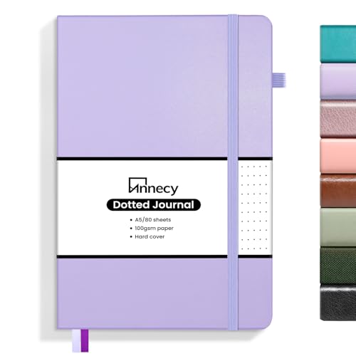 Annecy Numbered Bullet Dotted Journal Notebook, Medium 5.5x 8.25, 160