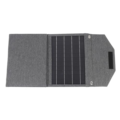 Cffuvros 80W Foldable Solar Panel Charger, Double USB Outputs Portable Solar Panel Charger, High Conversion Efficiency, 4 Folding, Monocrystalline Silicon, for Travel, Camping