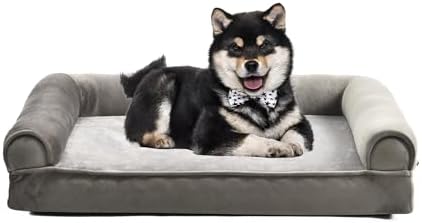 Amazon Basics Dog Bed with Cooling Gel Memory Foam, Pressure-Reli...