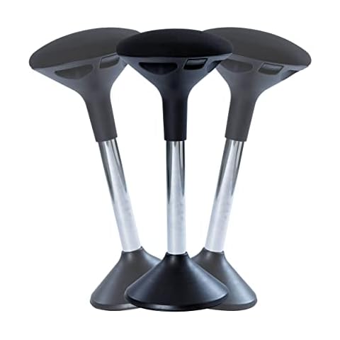 SUN-FLEX Ergonomic Height Adjustable Wobble Stool for Standing Desk (Black) Cover