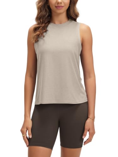 Image of ODODOS Women's Performance Tank Ultra Soft odSTRATUM Tech Sleeveless Tee Shirts High Crew Neck Pullover Top