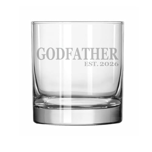 MIP Brand Rocks Whiskey Old Fashioned Glass Godfather Est 2026