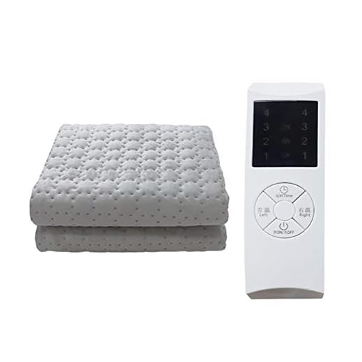 BNBXP Heated Mattress Pad Underblanket for 2 Users Soft Flannel 10 Heating Levels & 10 Timer Settings Fast Heating