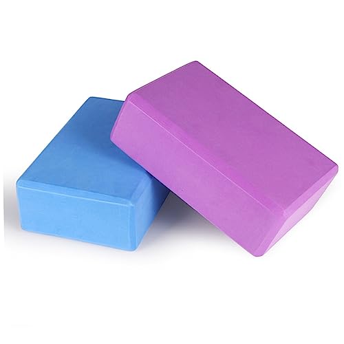VICASKY 1 Set Eva Yoga Block Set with Brick Stretching Belt Random Color for Yoga Daily Exercise Enhances Balance Flexibility Durable High Density Eva Material for Reliable Random Color