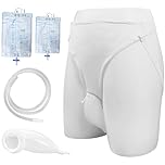 Lefeke Wearable Men's Urinal, Portable Urinals for Men, Reusable Male Urine Bag, External Catheter for Men, Elderly Urinal with Urine Catheter Bags(2000ML*1+1000ML*2) for Bedridden Patients