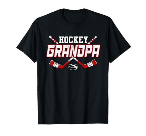 Hockey Grandpa Shirts For Men Papa Father's Day Vintage T-Shirt