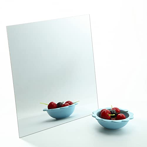 Blulu 6 Pack Self Adhesive Unbreakable Acrylic Mirror Full Length Mirror Tiles 12 X 12 Inch Stick On Mirrors For Wall Square Plastic Mirror Wall Mounted Non Glass Mirror Wall Stickers For Home Wall #TOP3