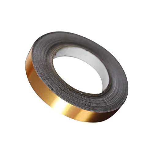 Baoblaze 2-pack Autoadesivo Adesivos De Telha Adesivos Fita 5mmx50m Folha De Ouro Impermeável