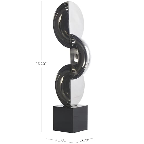 Escultura decorativa geométrica de cristal Deco 79 16.2 in alto miniatura 4