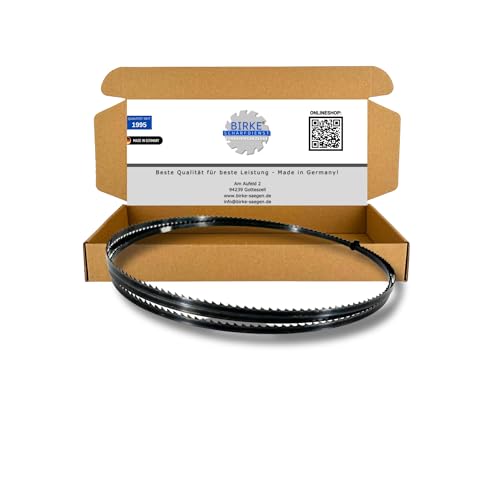 Birke® FLEXBACK & UDDEHOLM Bandsägeblätter 1790mm Breite 6-15mm für Weich- und Hartholz, NE-Schnitte... (1790x6x0,36 6ZpZ (Flexback))