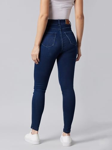 Image of Dolce Crudo Women's Skinny Fit High Rise Regular Length Stretchable High Waist Denim Jeans